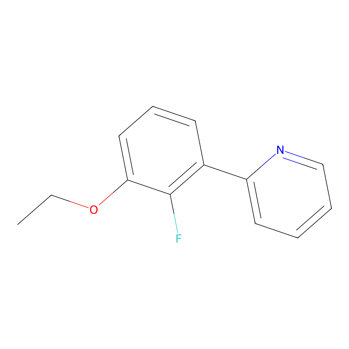 2-(3-Ethoxy-2-fluorophenyl)pyridine molecular structure, CAS 2171833-89-7