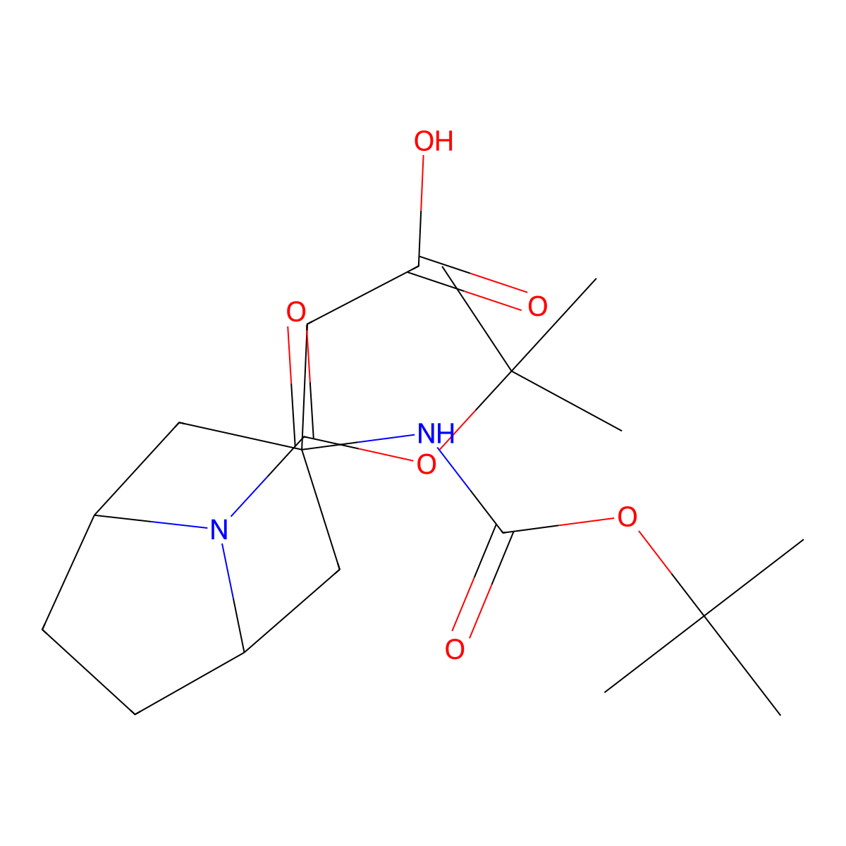 2-{8-[(Tert-butoxy)carbonyl]-3-{[(tert-butoxy)carbonyl]amino}-8-azabicyclo[3.2.1]octan-3-yl}acetic acid molecular structure, CAS 2171835-01-9