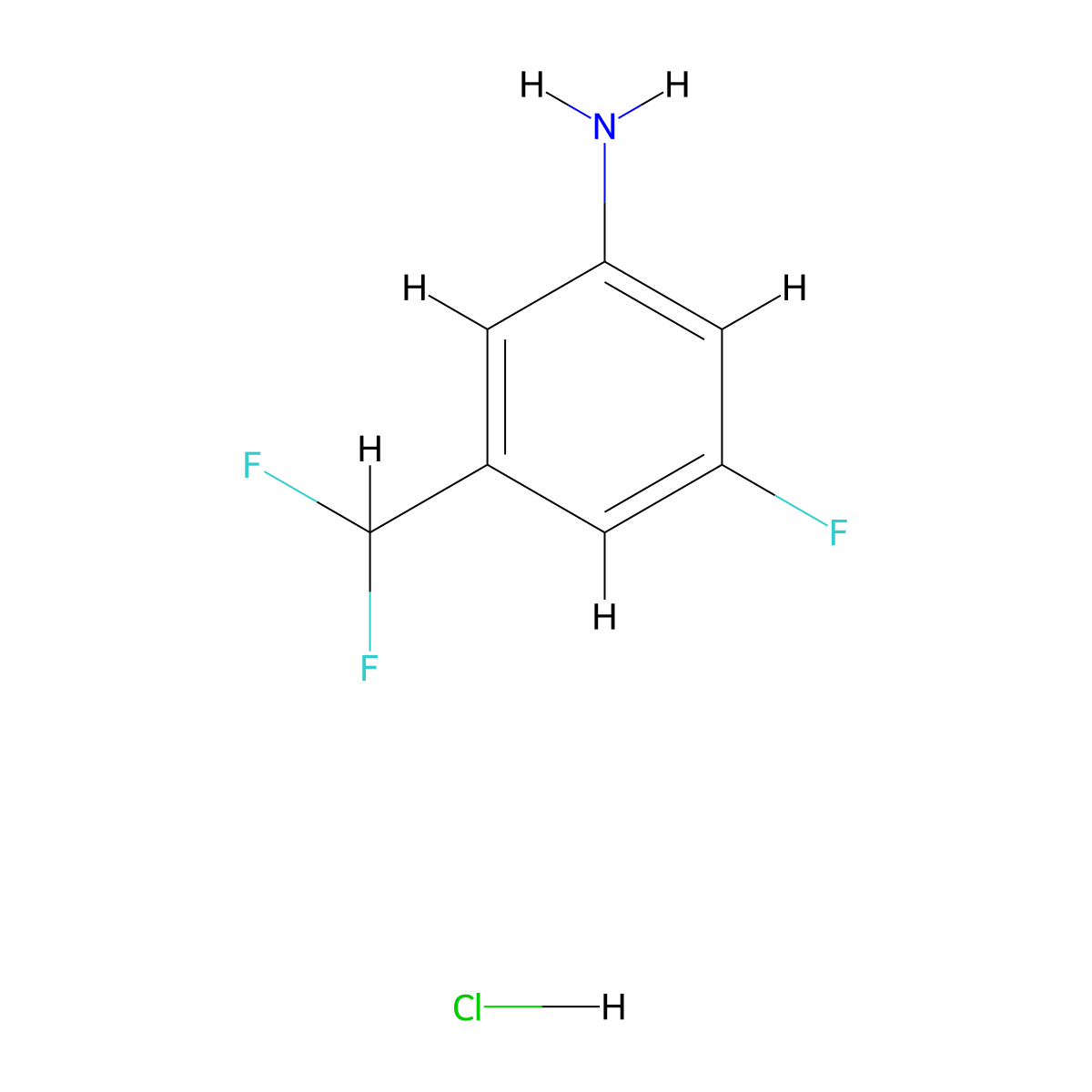 3-(Difluoromethyl)-5-fluoroaniline hydrochloride molecular structure, CAS 2171837-44-6