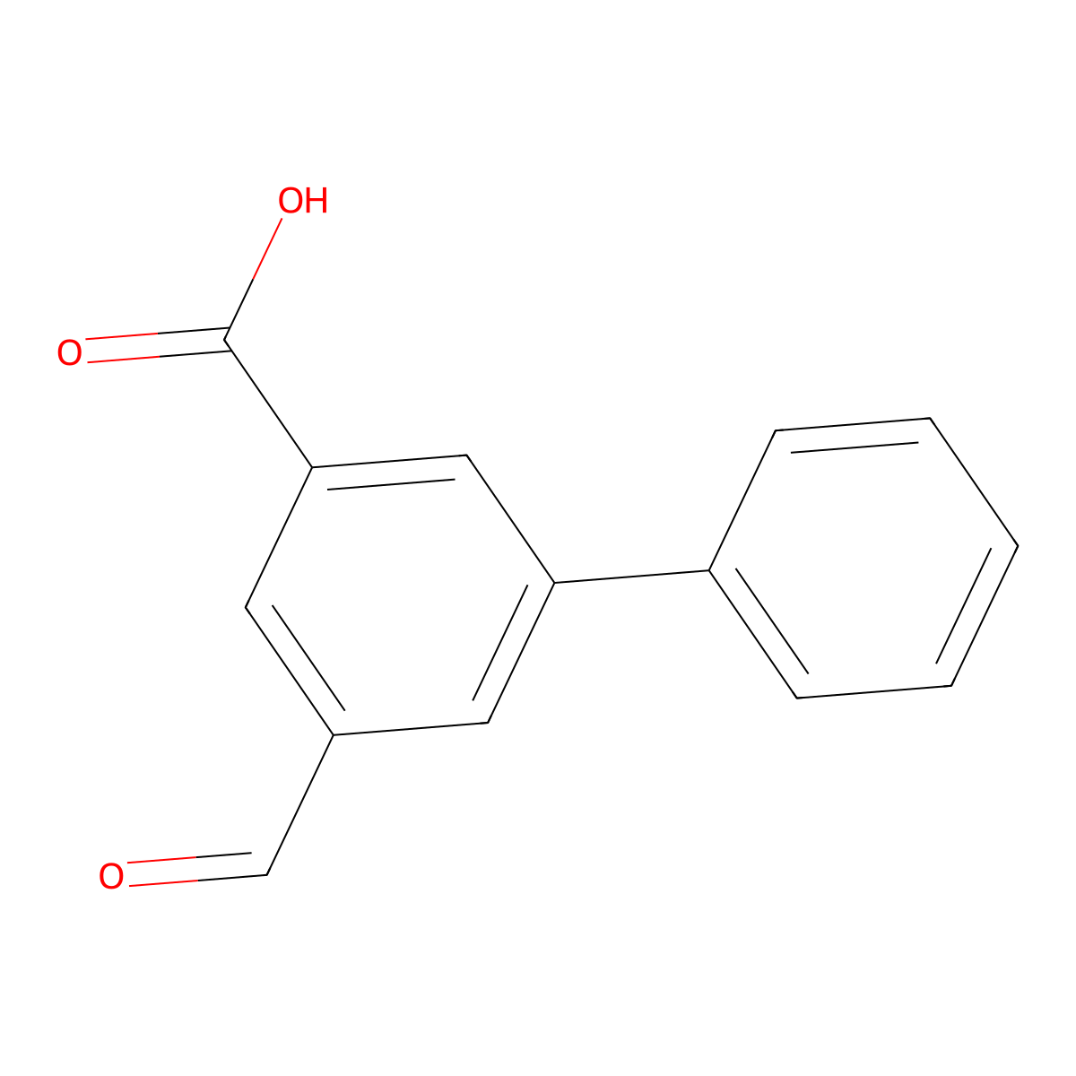 3-Formyl-5-phenylbenzoic acid molecular structure, CAS 2171840-25-6