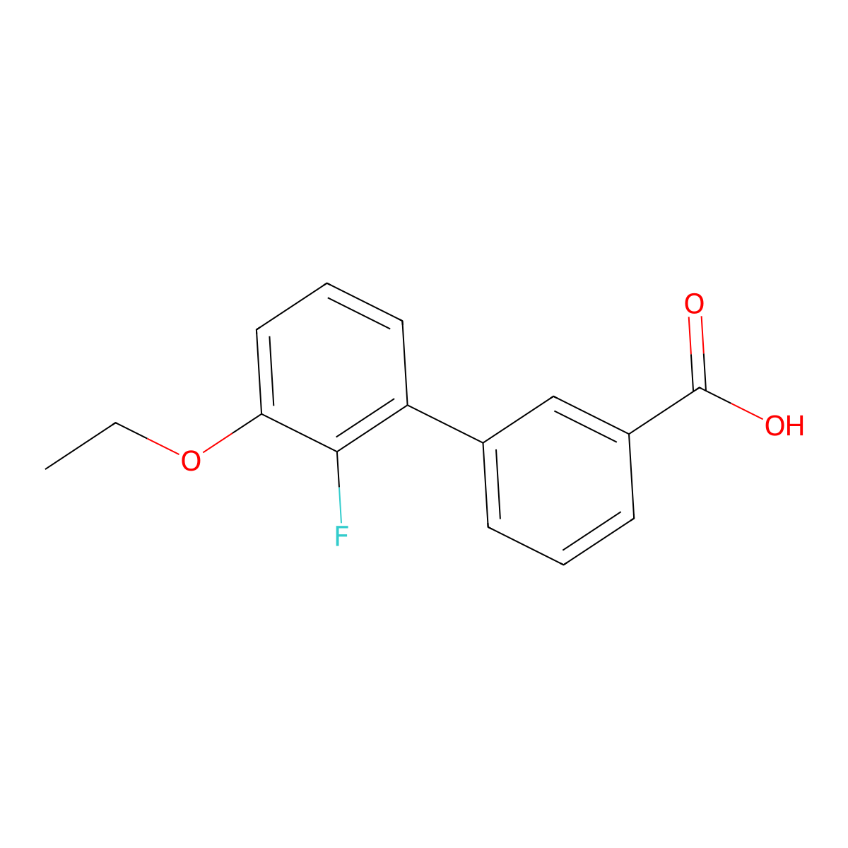 3-(3-Ethoxy-2-fluorophenyl)benzoic acid molecular structure, CAS 2171846-01-6