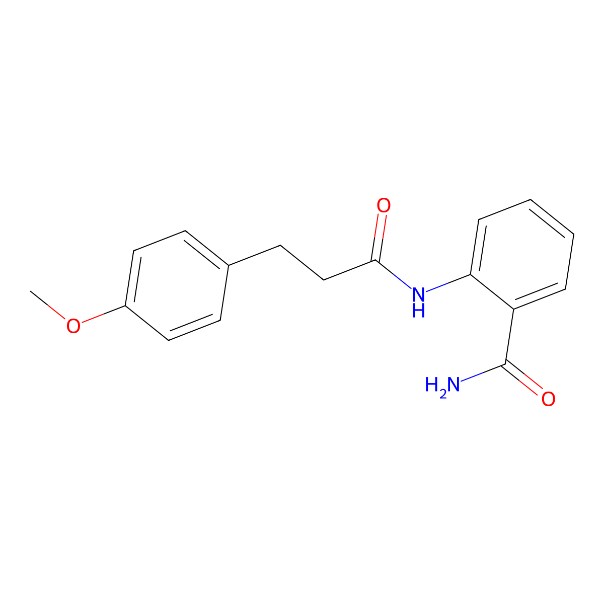 2-[3-(4-Methoxyphenyl)propanoylamino]benzamide molecular structure, CAS 217185-47-2