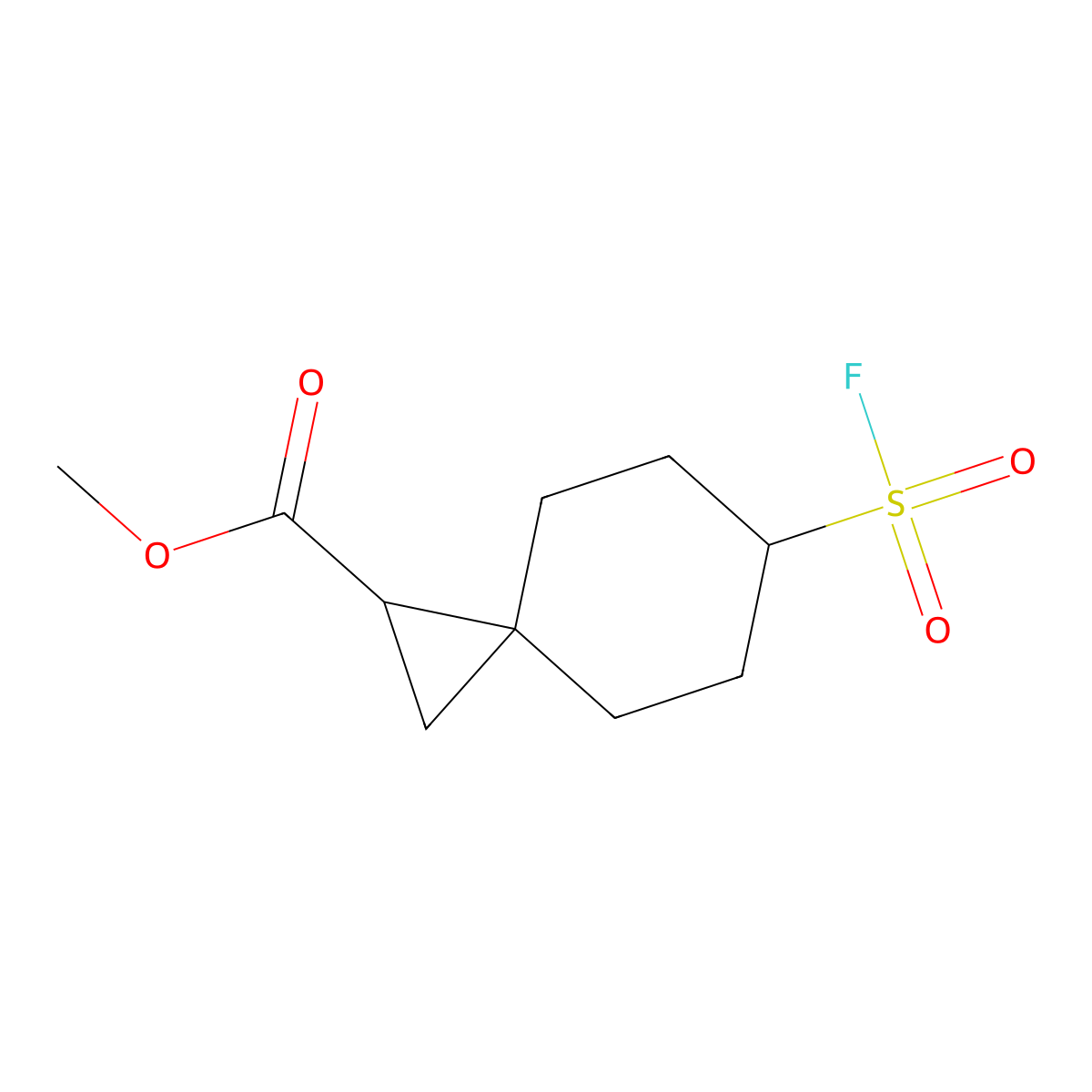 Methyl 6-(fluorosulfonyl)spiro[2.5]octane-1-carboxylate molecular structure, CAS 2171856-52-1