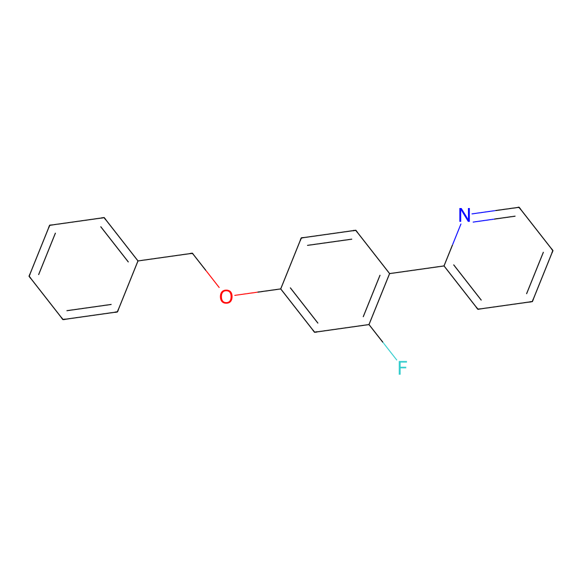 2-[4-(Benzyloxy)-2-fluorophenyl]pyridine molecular structure, CAS 2171858-23-2