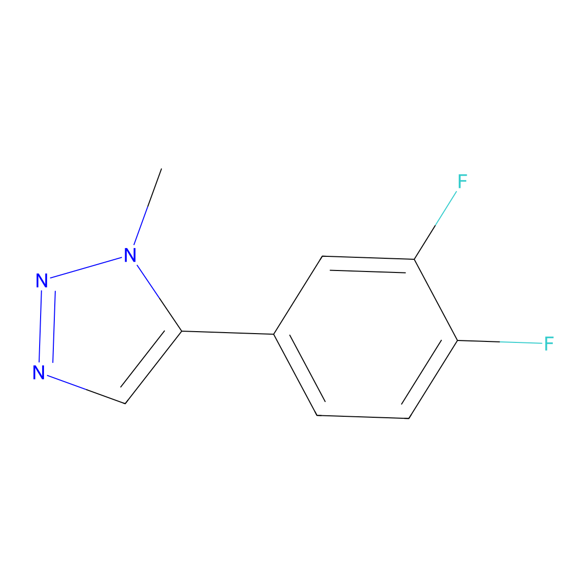 5-(3,4-difluorophenyl)-1-methyl-1H-1,2,3-triazole molecular structure, CAS 2171859-40-6