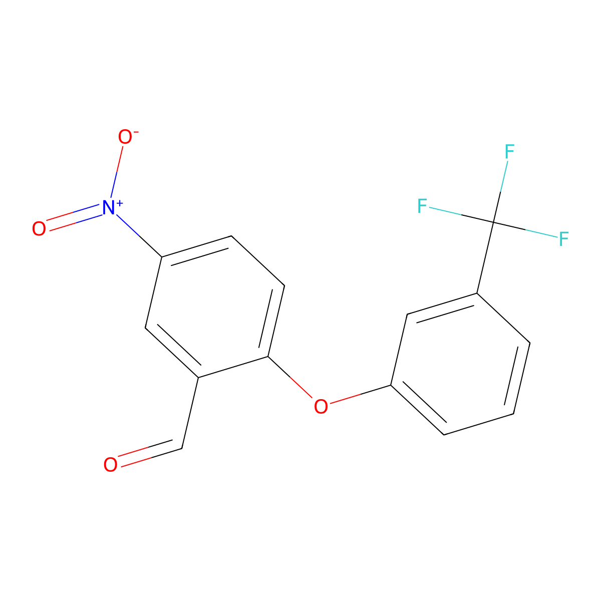 2-(3-Trifluoromethylphenoxy)-5-nitrobenzaldehyde molecular structure, CAS 217186-14-6