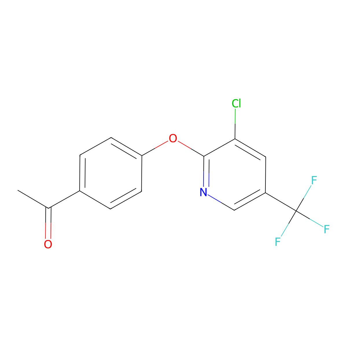 1-[4-[3-Chloro-5-(trifluoromethyl)pyridin-2-yl]oxyphenyl]ethanone molecular structure, CAS 217186-15-7
