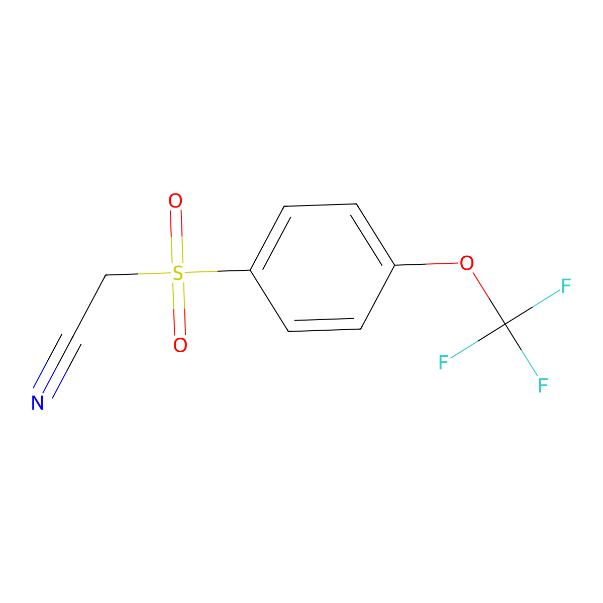 4-(Trifluoromethoxy)benzenesulphonylacetonitrile molecular structure, CAS 217186-16-8