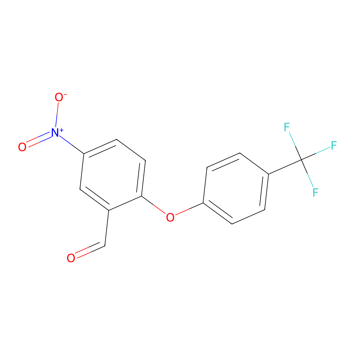 5-Nitro-2-[4-(trifluoromethyl)phenoxy]benzaldehyde molecular structure, CAS 217186-17-9