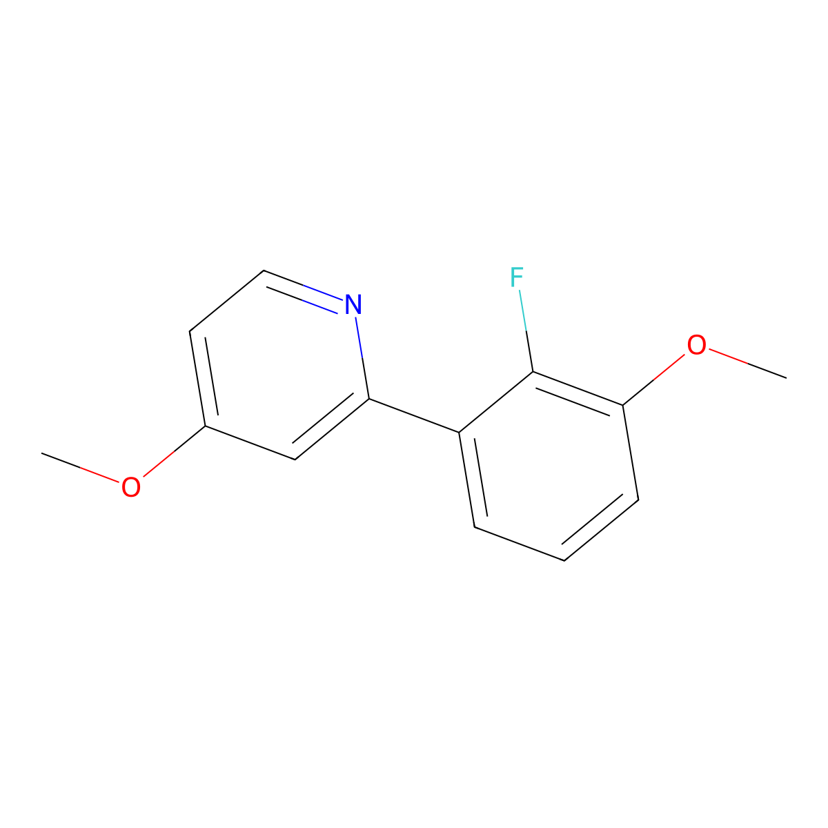 2-(2-Fluoro-3-methoxyphenyl)-4-methoxypyridine molecular structure, CAS 2171866-45-6