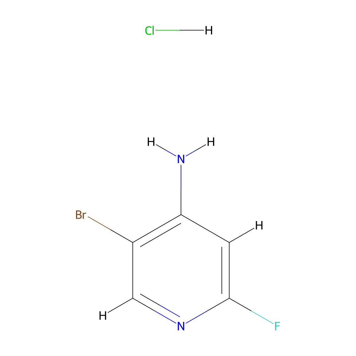 5-Bromo-2-fluoropyridin-4-amine hydrochloride molecular structure, CAS 2171866-69-4