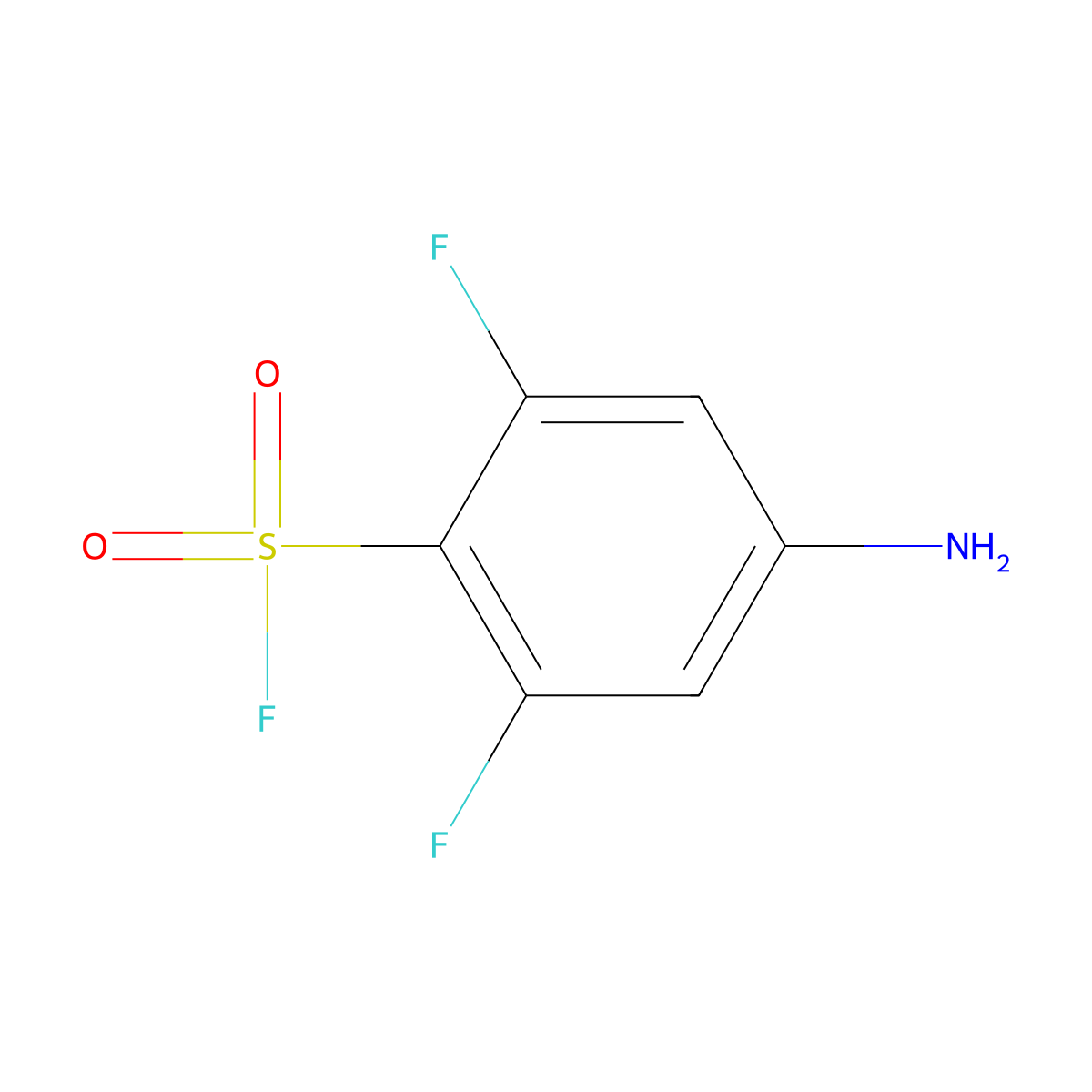 4-Amino-2,6-difluorobenzene-1-sulfonyl fluoride molecular structure, CAS 2171867-89-1