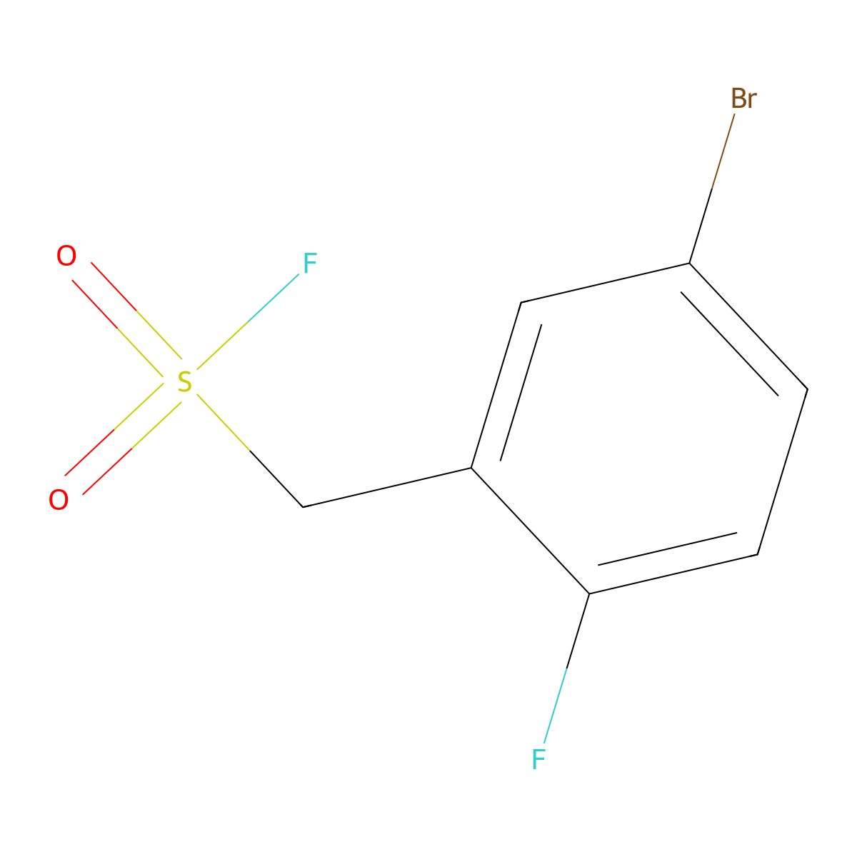 (5-Bromo-2-fluorophenyl)methanesulfonyl fluoride molecular structure, CAS 2171875-11-7