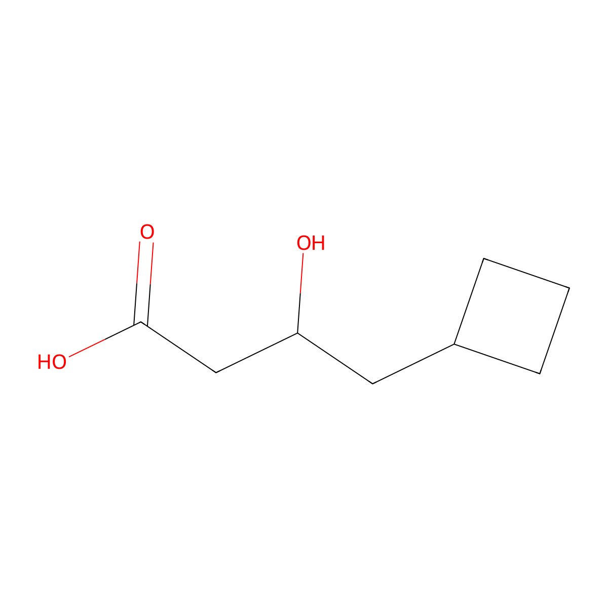 4-Cyclobutyl-3-hydroxybutanoic acid molecular structure, CAS 2171875-69-5