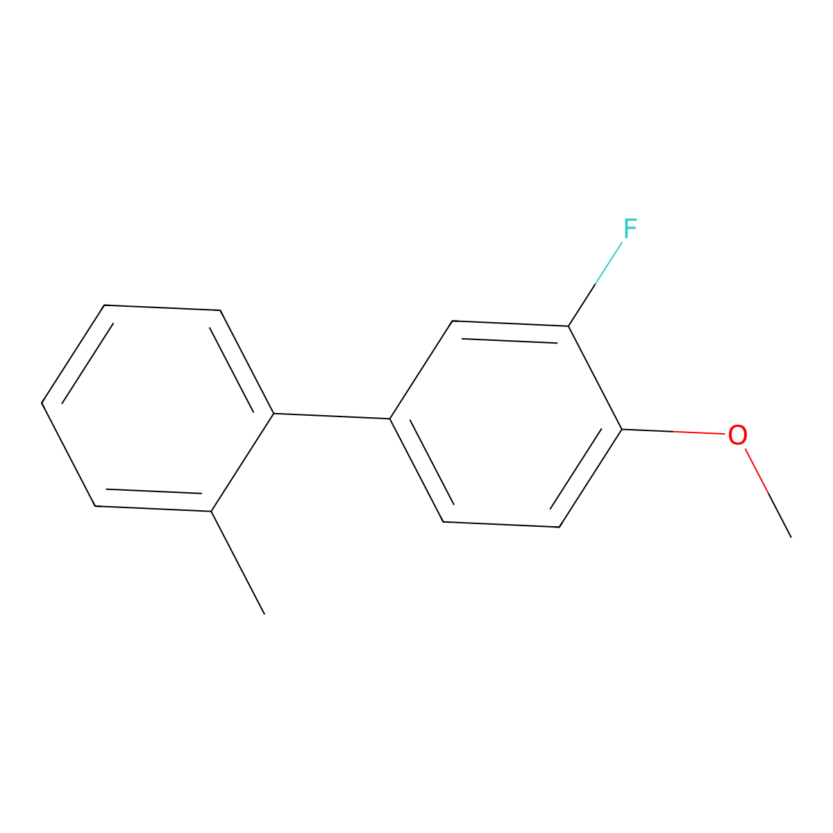 2-Fluoro-1-methoxy-4-(2-methylphenyl)benzene molecular structure, CAS 2171875-71-9