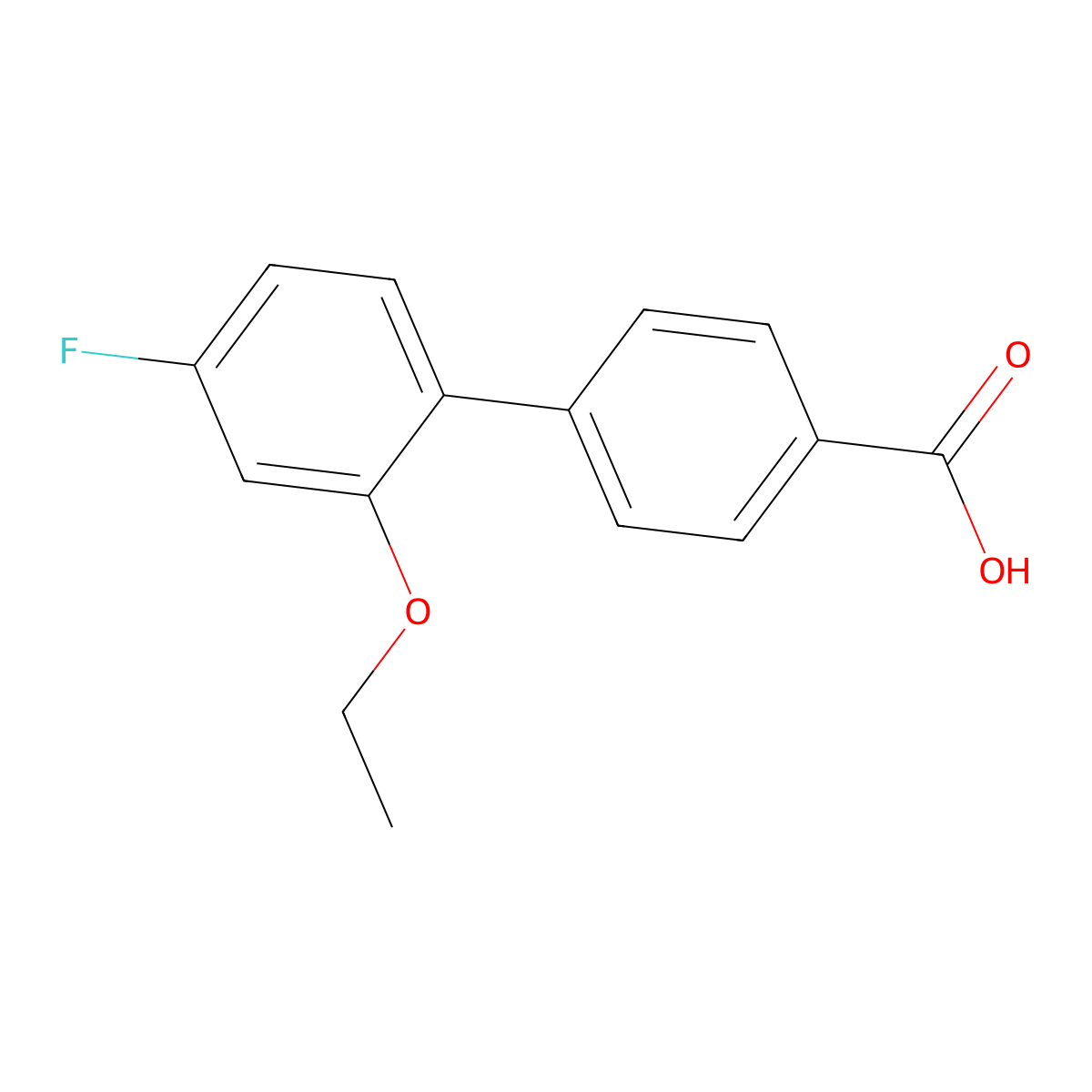 4-(2-Ethoxy-4-fluorophenyl)benzoic acid molecular structure, CAS 2171877-07-7