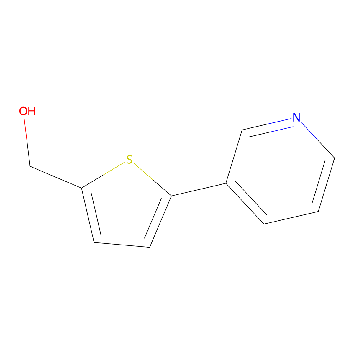 2-Thiophenemethanol, 5-(3-pyridinyl)- molecular structure, CAS 217188-15-3