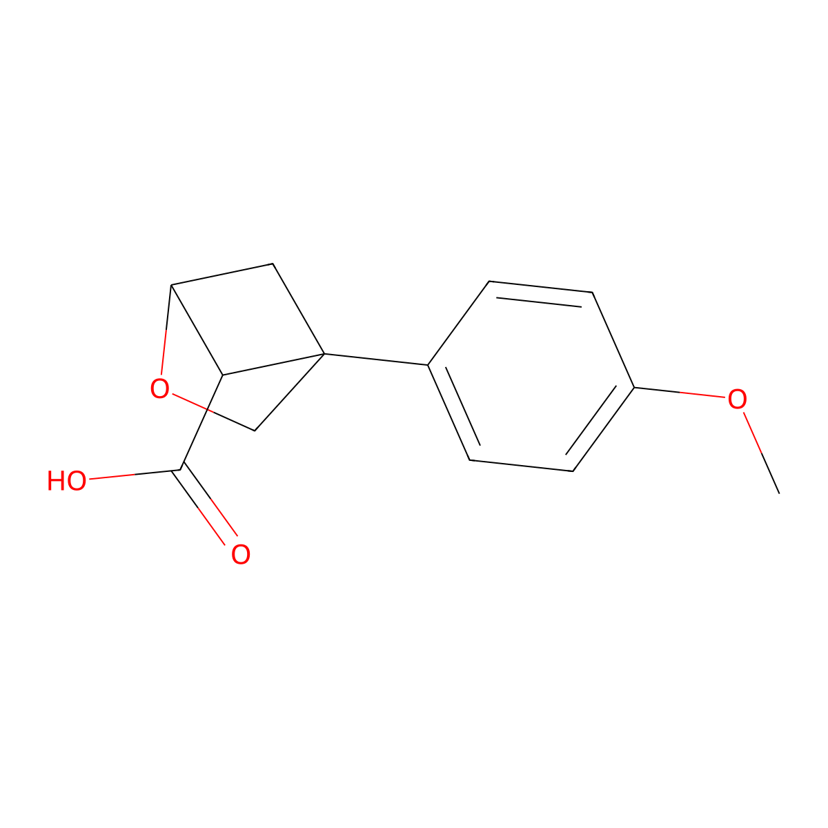 4-(4-Methoxyphenyl)-2-oxabicyclo[2.1.1]hexane-5-carboxylic acid molecular structure, CAS 2171880-95-6
