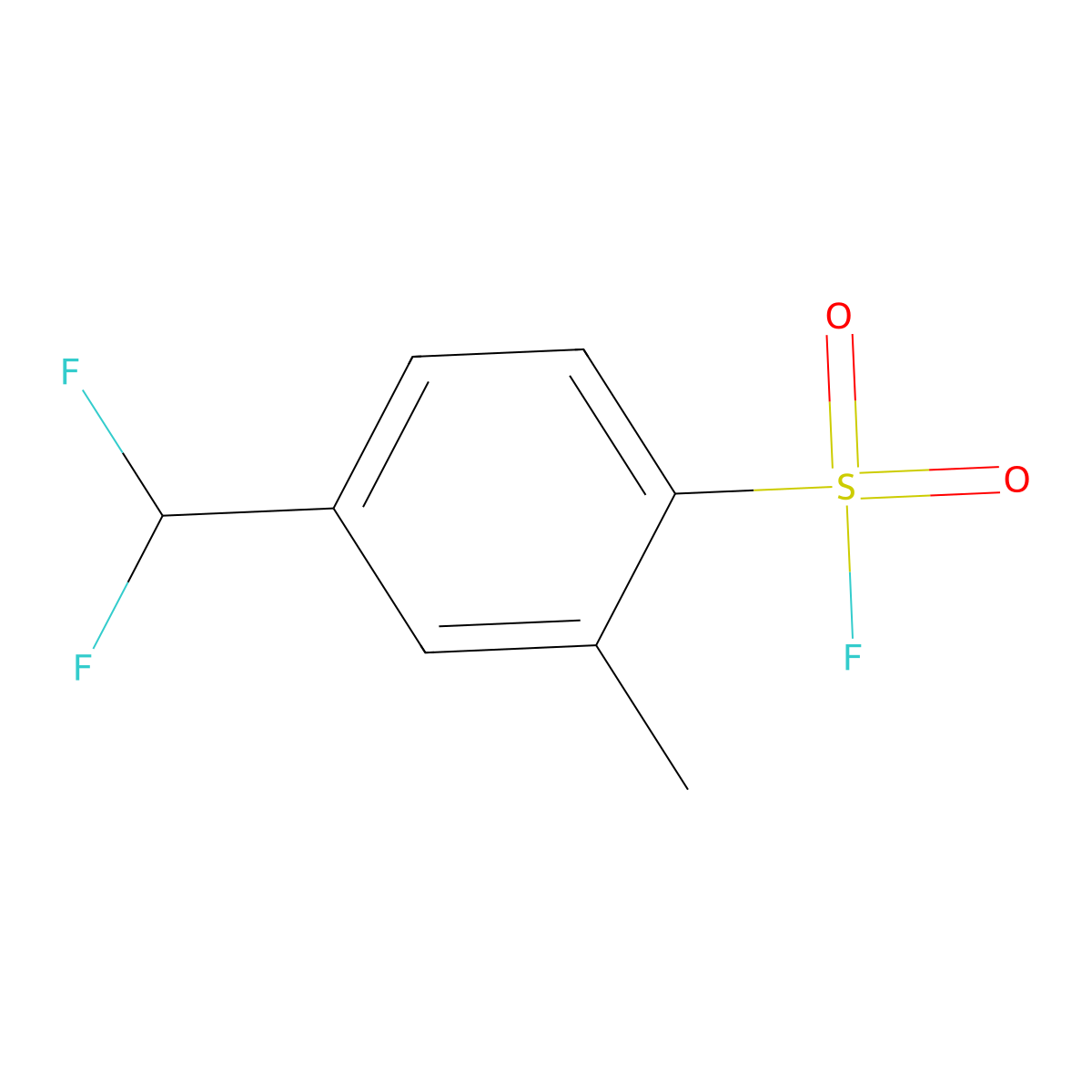 4-(Difluoromethyl)-2-methylbenzene-1-sulfonyl fluoride molecular structure, CAS 2171881-94-8