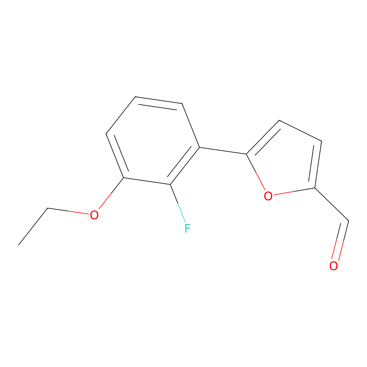 5-(3-Ethoxy-2-fluorophenyl)furan-2-carbaldehyde molecular structure, CAS 2171882-11-2