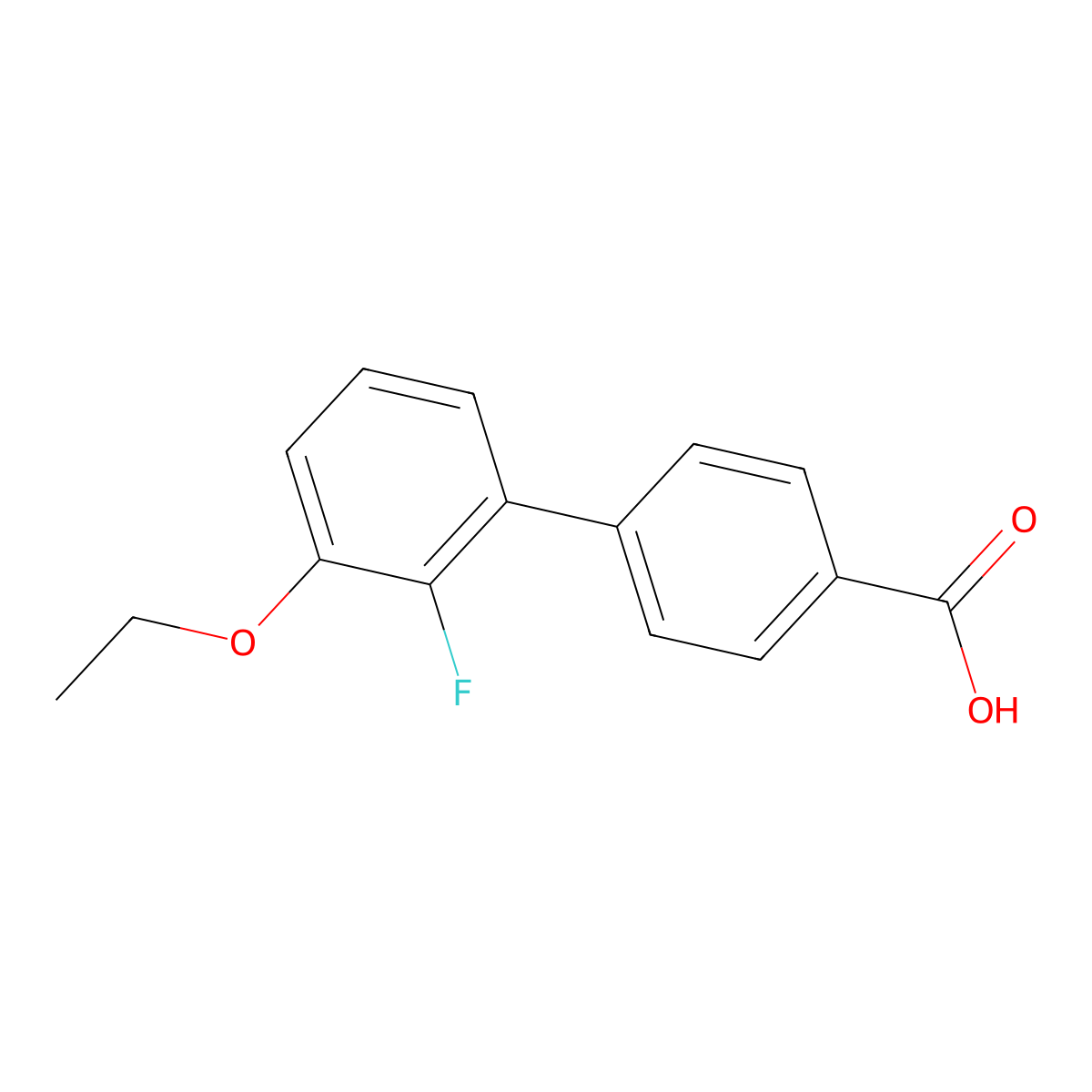 4-(3-Ethoxy-2-fluorophenyl)benzoic acid molecular structure, CAS 2171883-70-6
