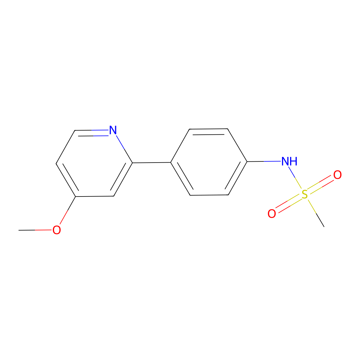 N-[4-(4-methoxypyridin-2-yl)phenyl]methanesulfonamide molecular structure, CAS 2171883-88-6