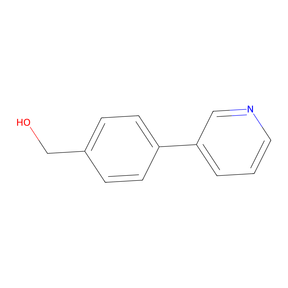 (4-(Pyridin-3-yl)phenyl)methanol molecular structure, CAS 217189-04-3