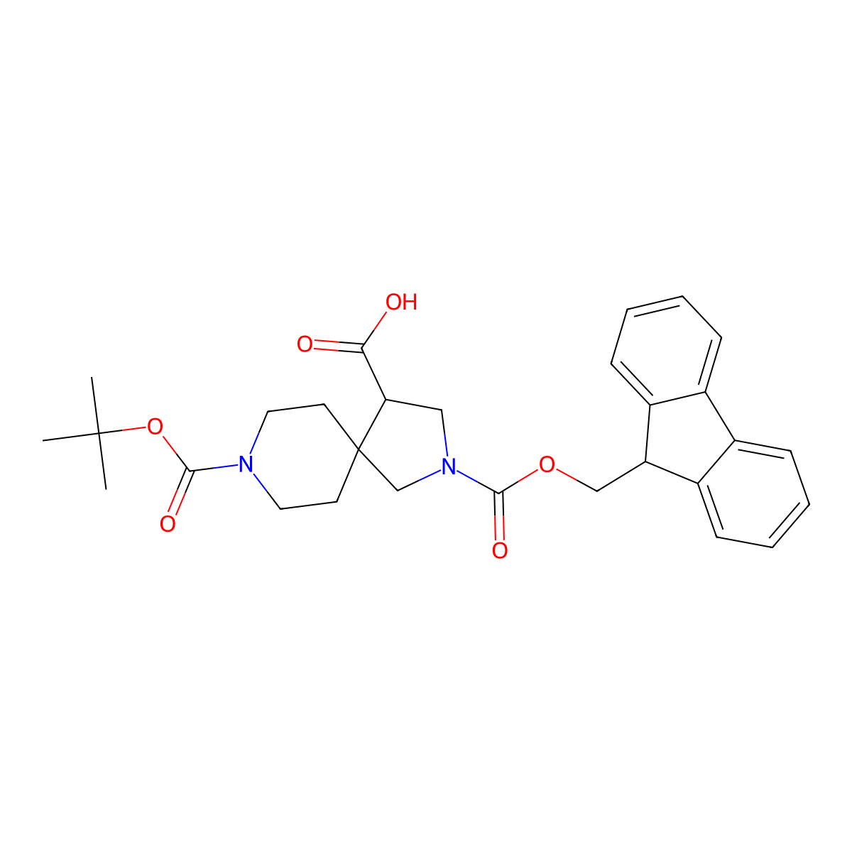 2-(((9H-Fluoren-9-Yl)Methoxy)Carbonyl)-8-(Tert-Butoxycarbonyl)-2,8-Diazaspiro[4.5]Decane-4-Carboxylic Acid molecular structure, CAS 2171890-12-1