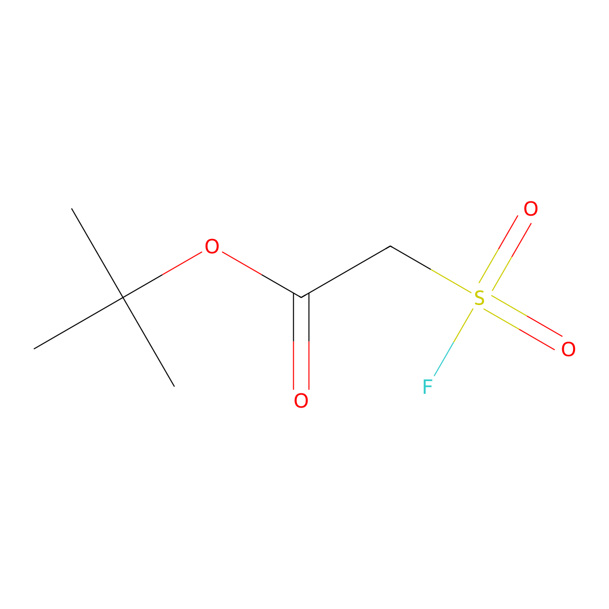 Tert-butyl 2-(fluorosulfonyl)acetate molecular structure, CAS 2171895-90-0