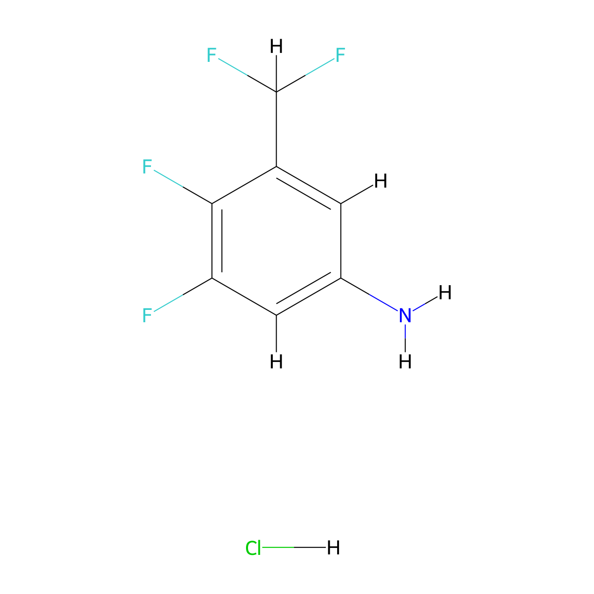 3-(Difluoromethyl)-4,5-difluoroaniline hydrochloride molecular structure, CAS 2171899-10-6