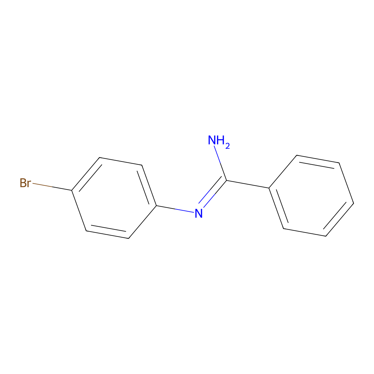 N-(4-Bromo-phenyl)-benzamidine molecular structure, CAS 21719-91-5