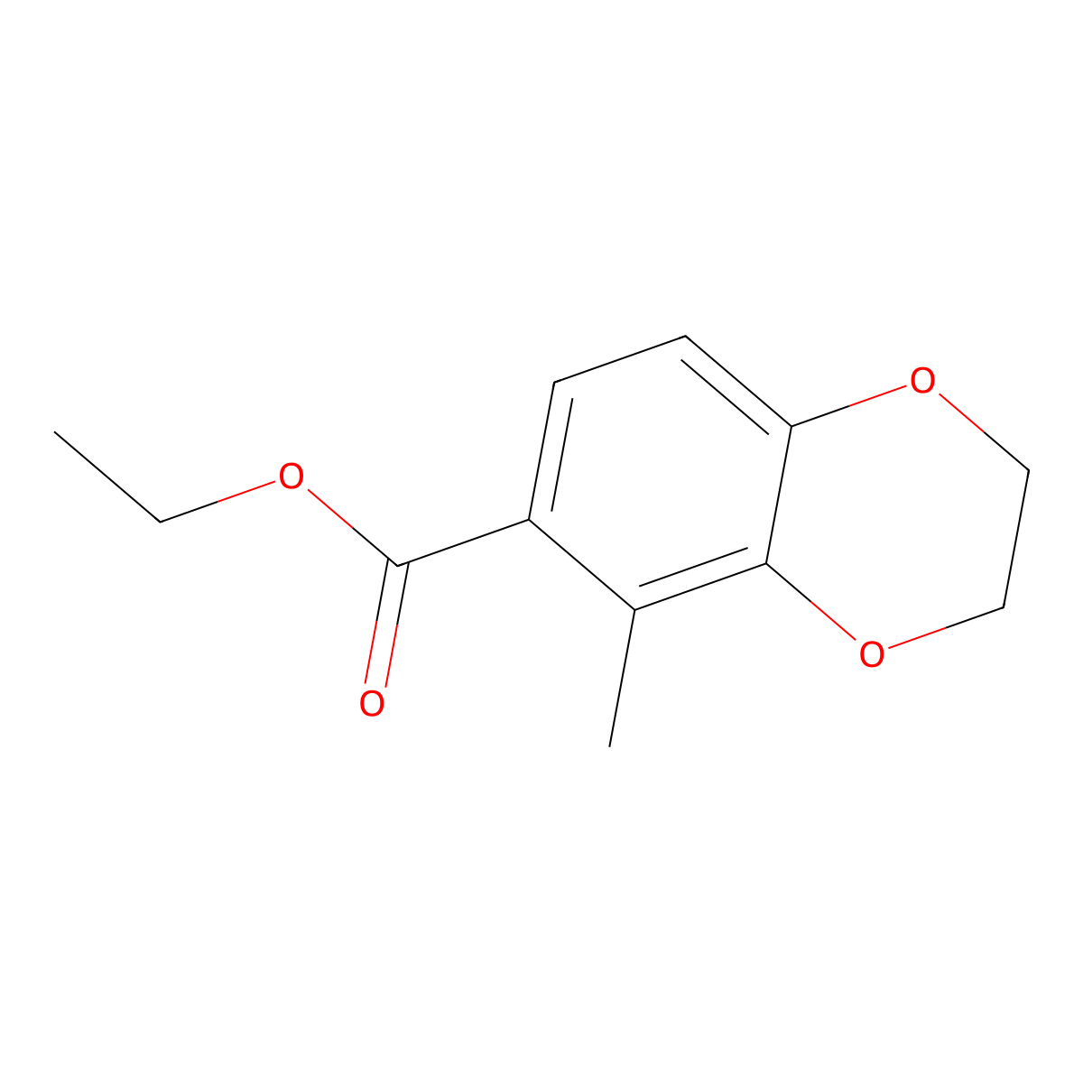 Ethyl 2,3-dihydro-5-methyl-1,4-benzodioxin-6-carboxylate molecular structure, CAS 217190-35-7