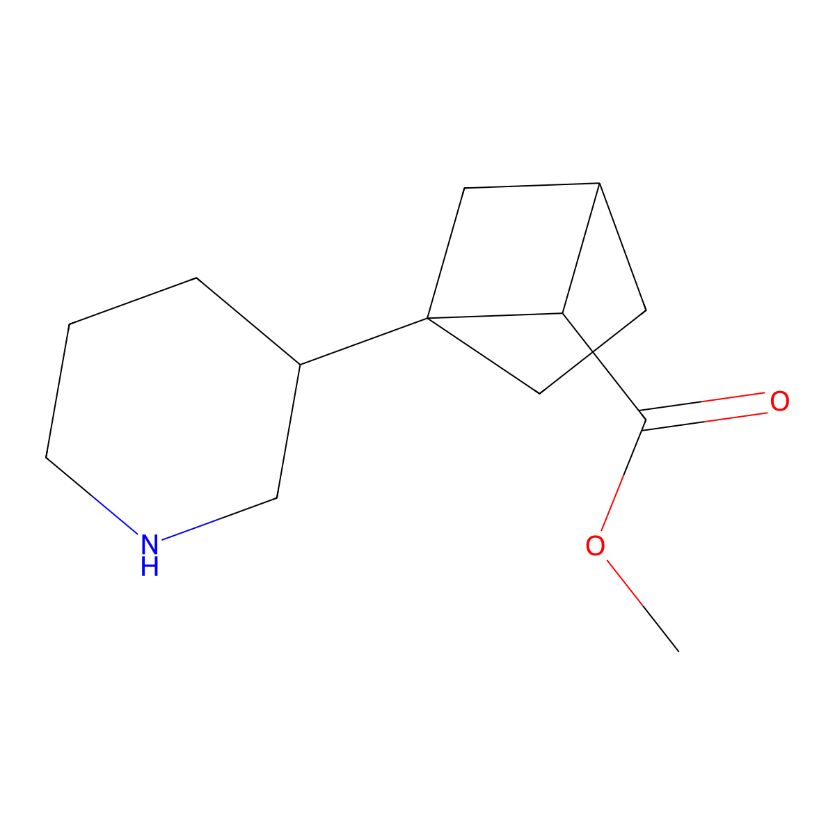 Methyl 1-(piperidin-3-yl)bicyclo[2.1.1]hexane-5-carboxylate molecular structure, CAS 2171901-33-8