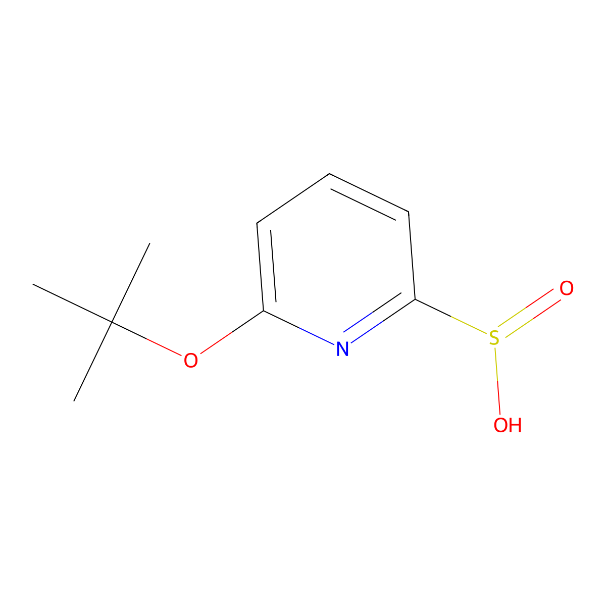6-(Tert-butoxy)pyridine-2-sulfinic acid molecular structure, CAS 2171901-40-7