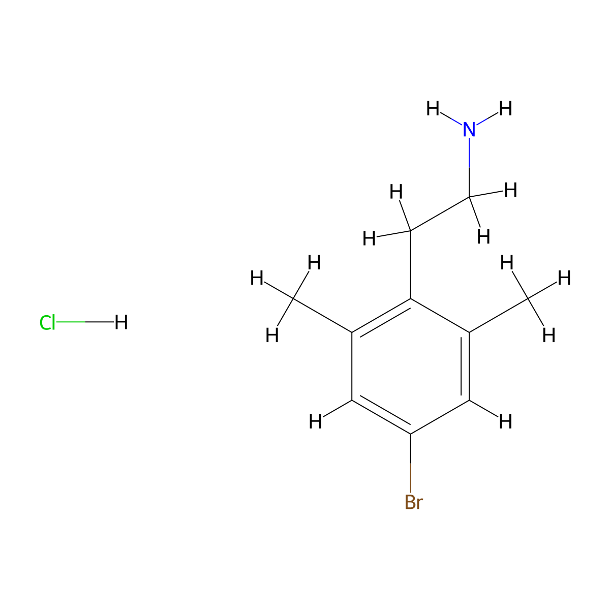 2-(4-Bromo-2,6-dimethylphenyl)ethan-1-amine hydrochloride molecular structure, CAS 2171902-07-9