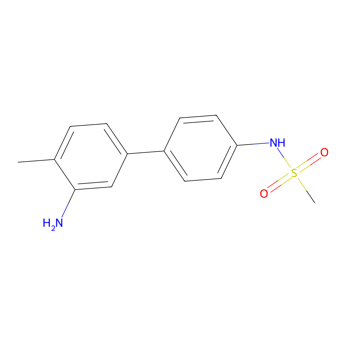 N-[4-(3-amino-4-methylphenyl)phenyl]methanesulfonamide molecular structure, CAS 2171903-06-1