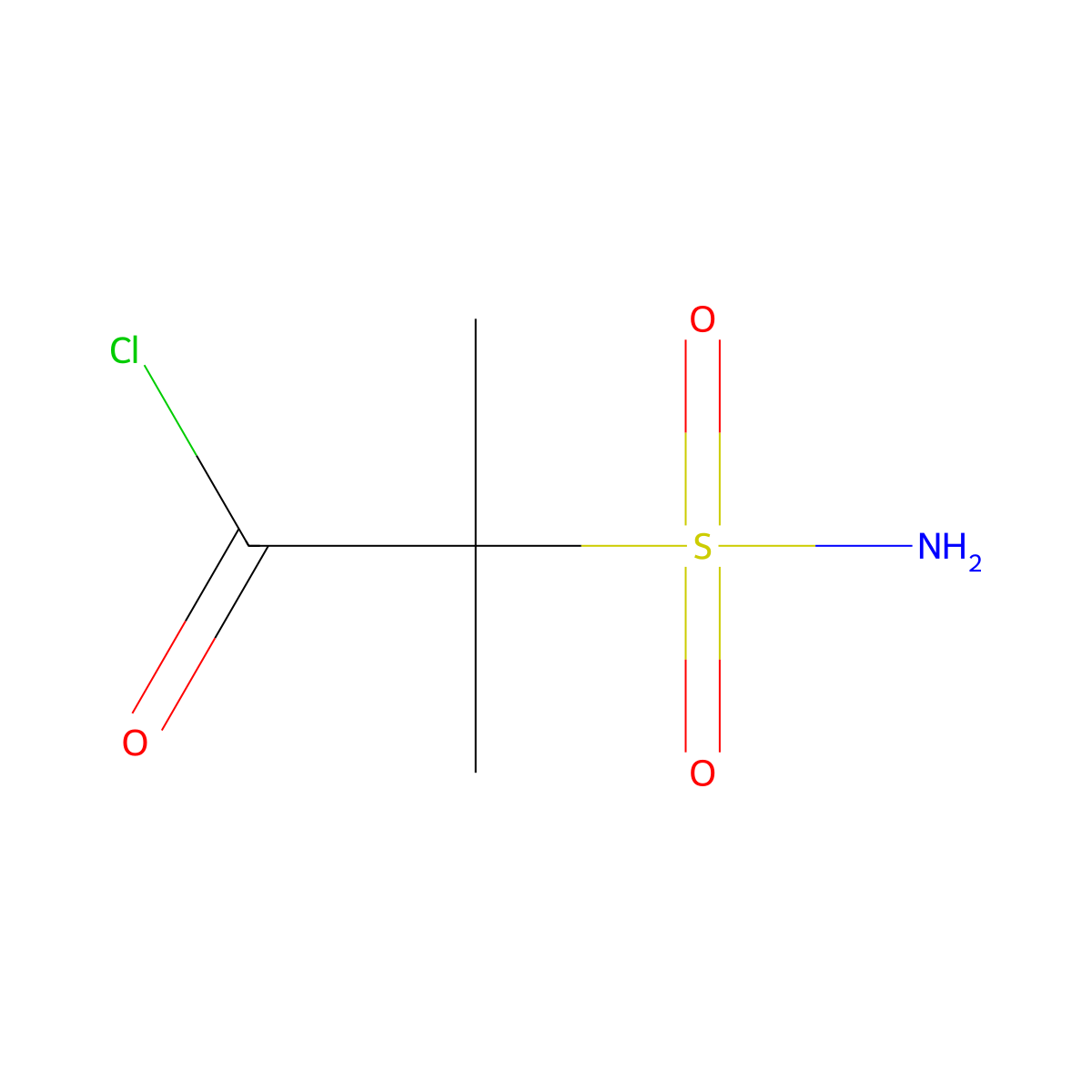 2-Methyl-2-sulfamoylpropanoyl chloride molecular structure, CAS 2171906-32-2