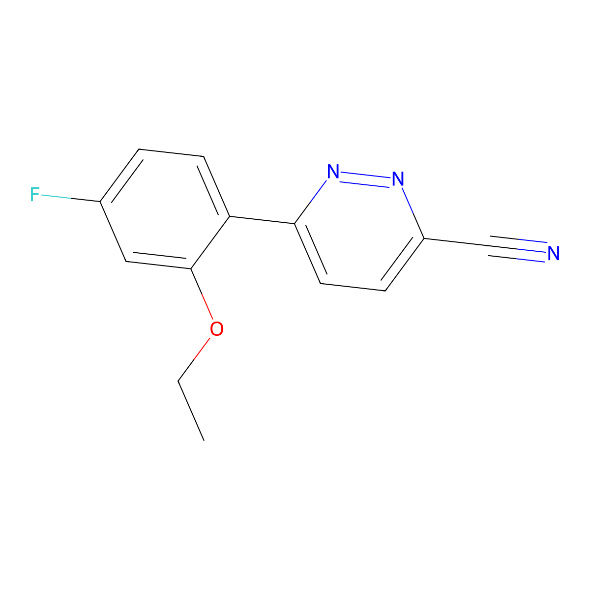 6-(2-Ethoxy-4-fluorophenyl)pyridazine-3-carbonitrile molecular structure, CAS 2171907-39-2