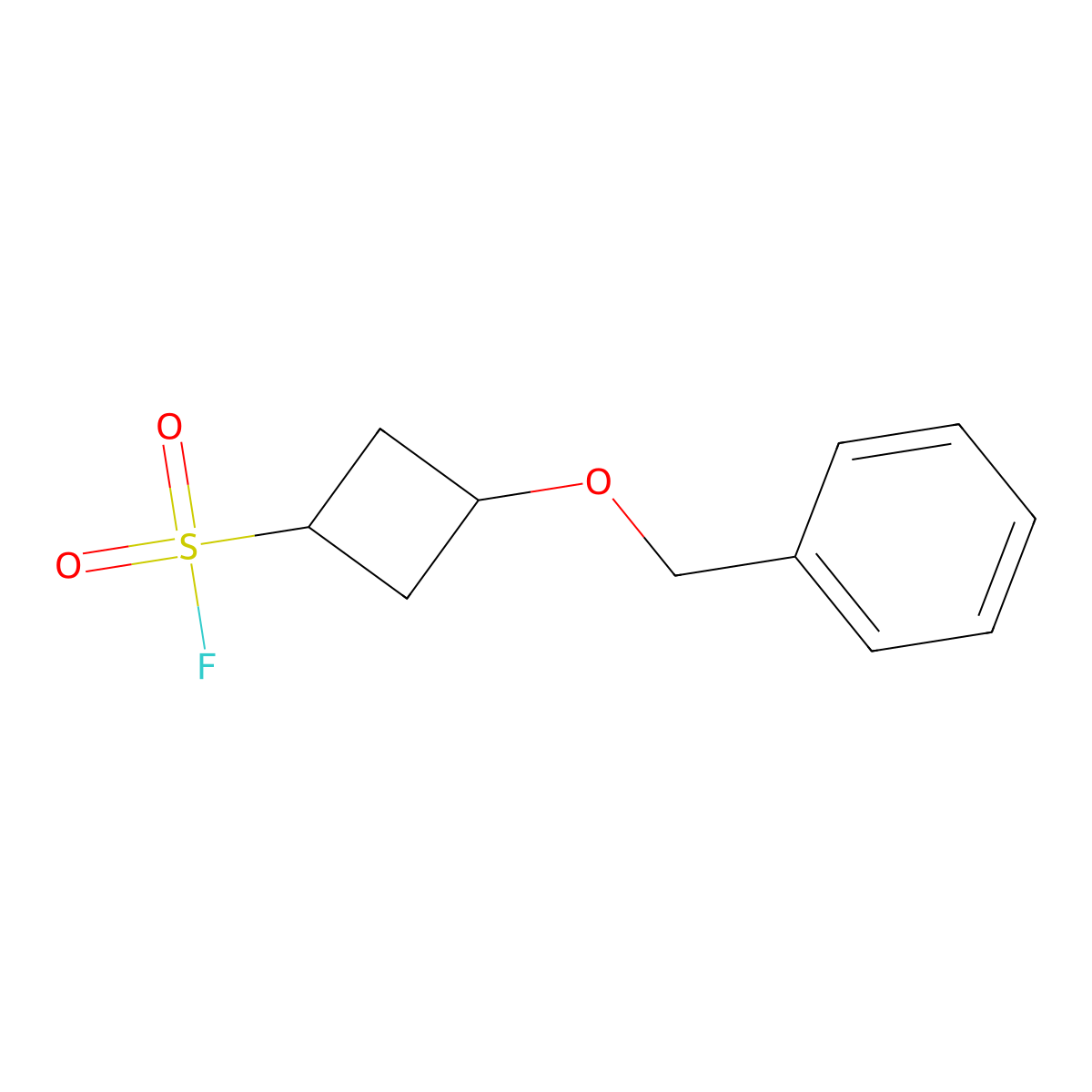 3-(Benzyloxy)cyclobutane-1-sulfonyl fluoride molecular structure, CAS 2171908-50-0