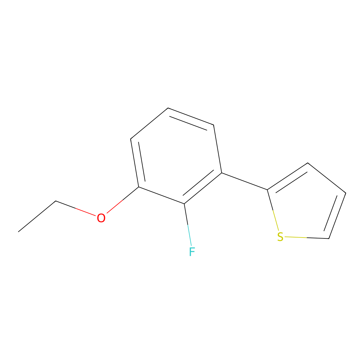 2-(3-Ethoxy-2-fluorophenyl)thiophene molecular structure, CAS 2171908-57-7