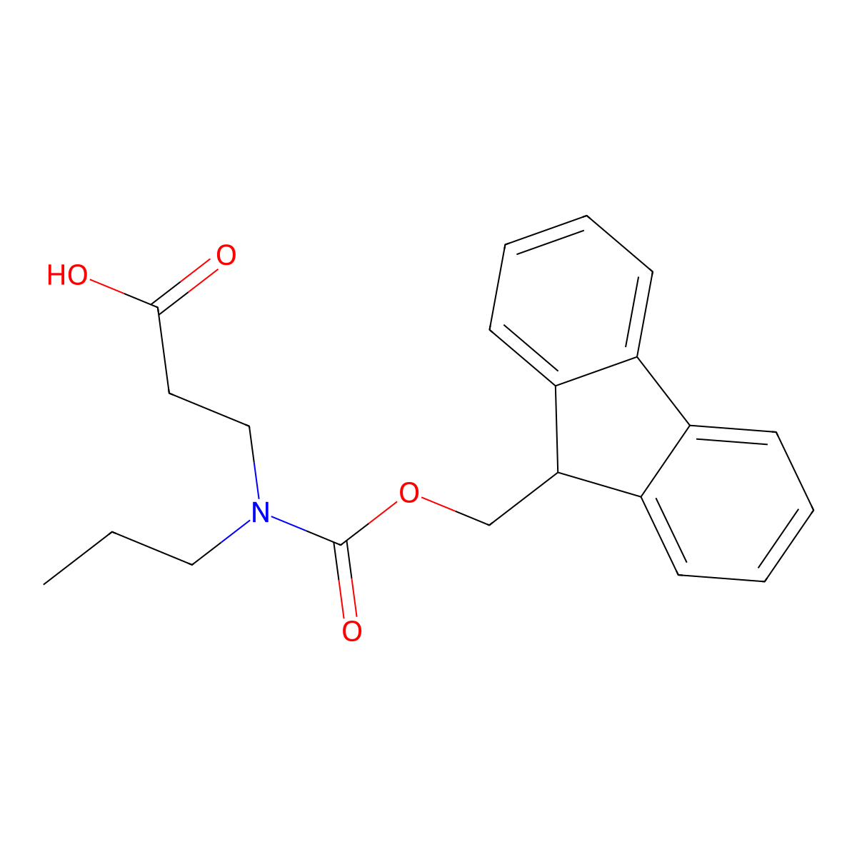 3-((((9H-Fluoren-9-yl)methoxy)carbonyl)(propyl)amino)propanoic acid molecular structure, CAS 2171909-89-8