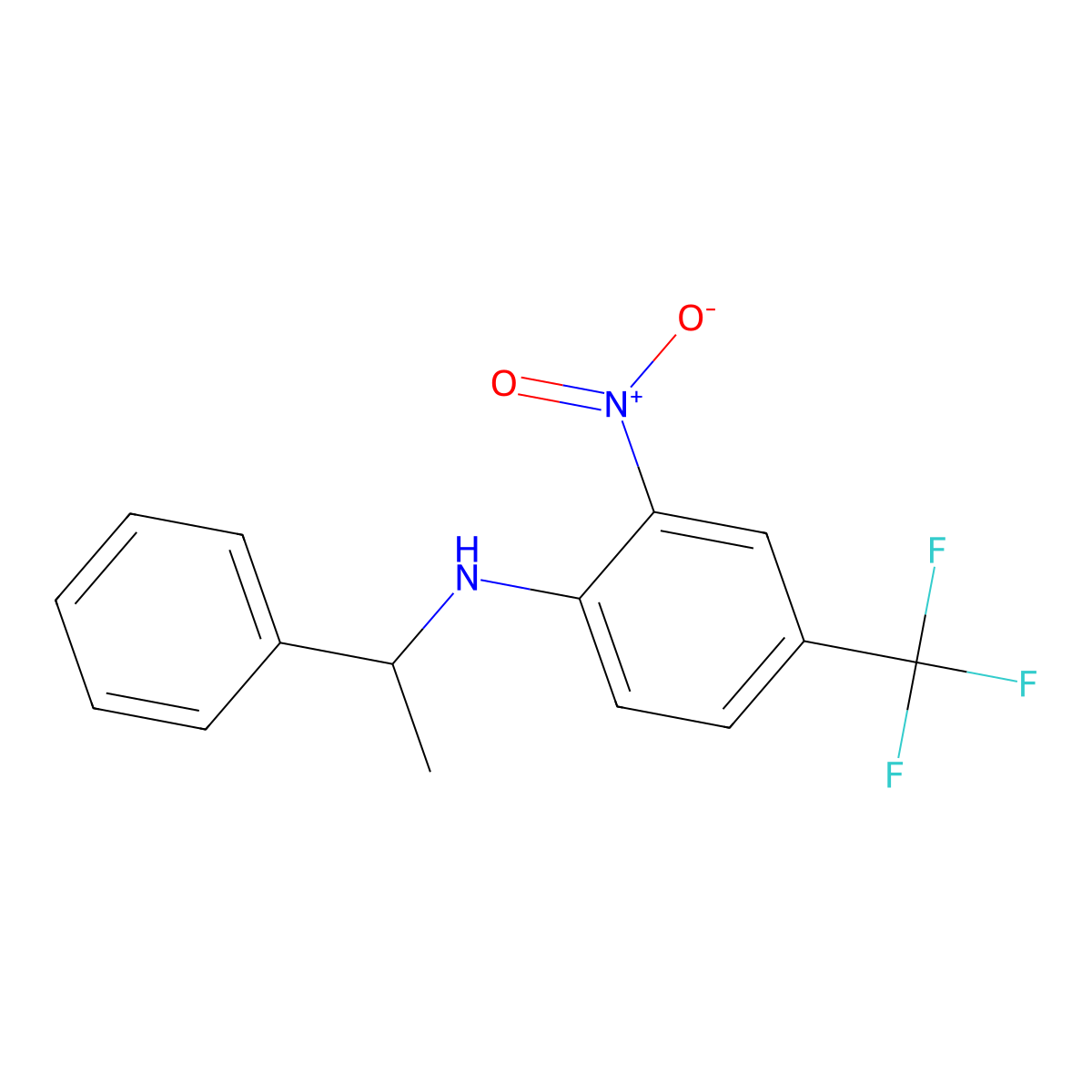 2-nitro-N-(1-phenylethyl)-4-(trifluoromethyl)aniline molecular structure, CAS 217191-48-5