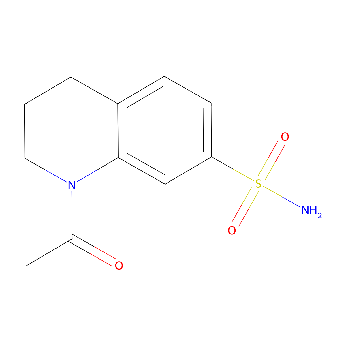 1-Acetyl-1,2,3,4-tetrahydroquinoline-7-sulfonamide molecular structure, CAS 2171912-17-5