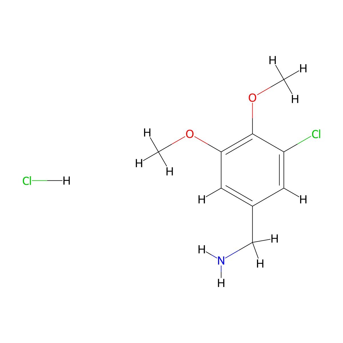 (3-Chloro-4,5-dimethoxyphenyl)methanamine hydrochloride molecular structure, CAS 2171916-63-3