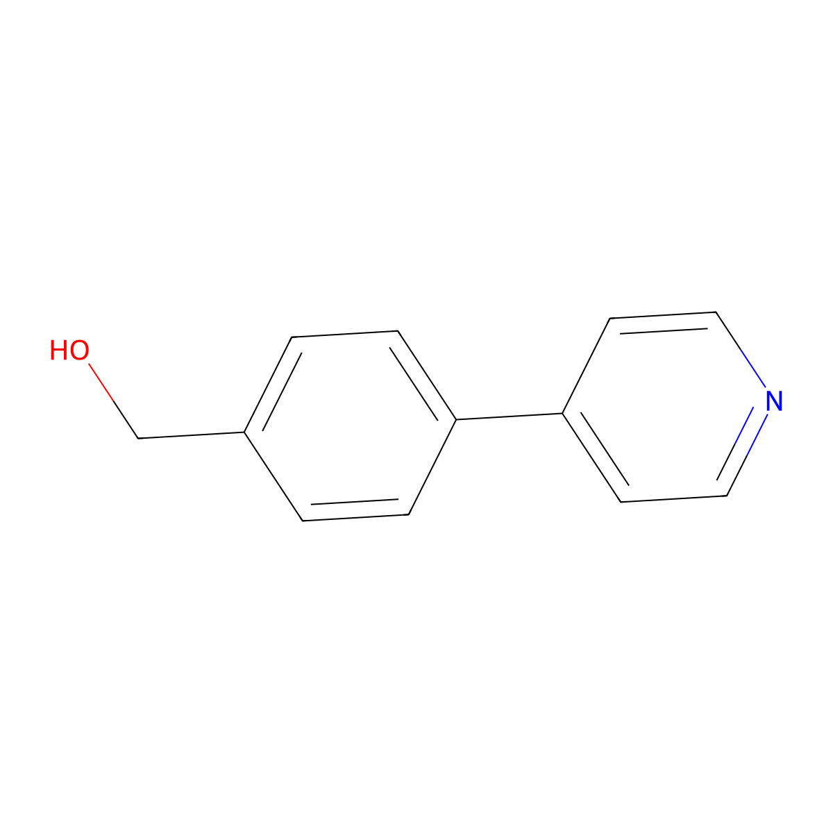 (4-(Pyridin-4-yl)phenyl)methanol molecular structure, CAS 217192-22-8