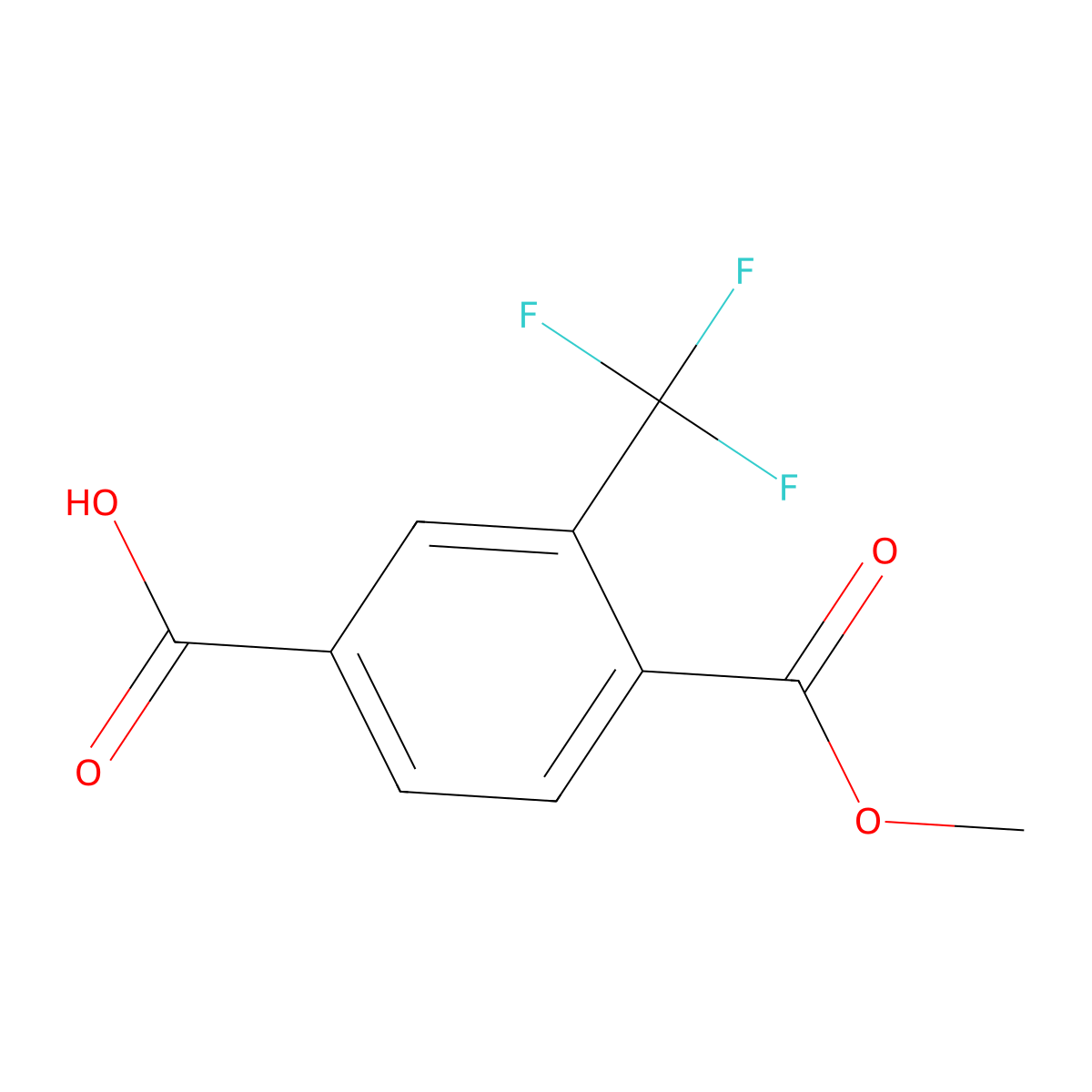 4-(Methoxycarbonyl)-3-(trifluoromethyl)benzoic acid molecular structure, CAS 2171921-40-5
