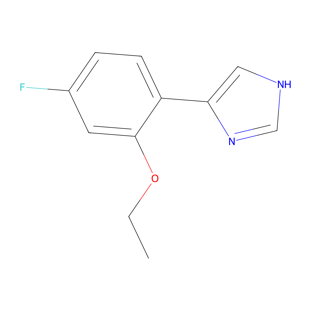 4-(2-ethoxy-4-fluorophenyl)-1H-imidazole molecular structure, CAS 2171921-49-4