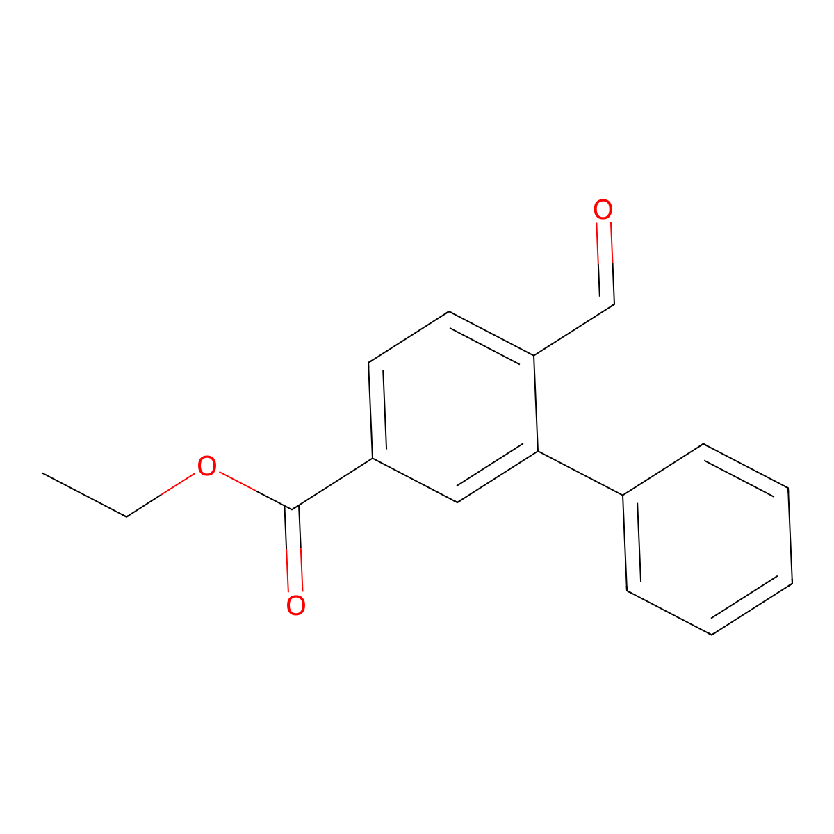 Ethyl 4-formyl-3-phenylbenzoate molecular structure, CAS 2171922-59-9