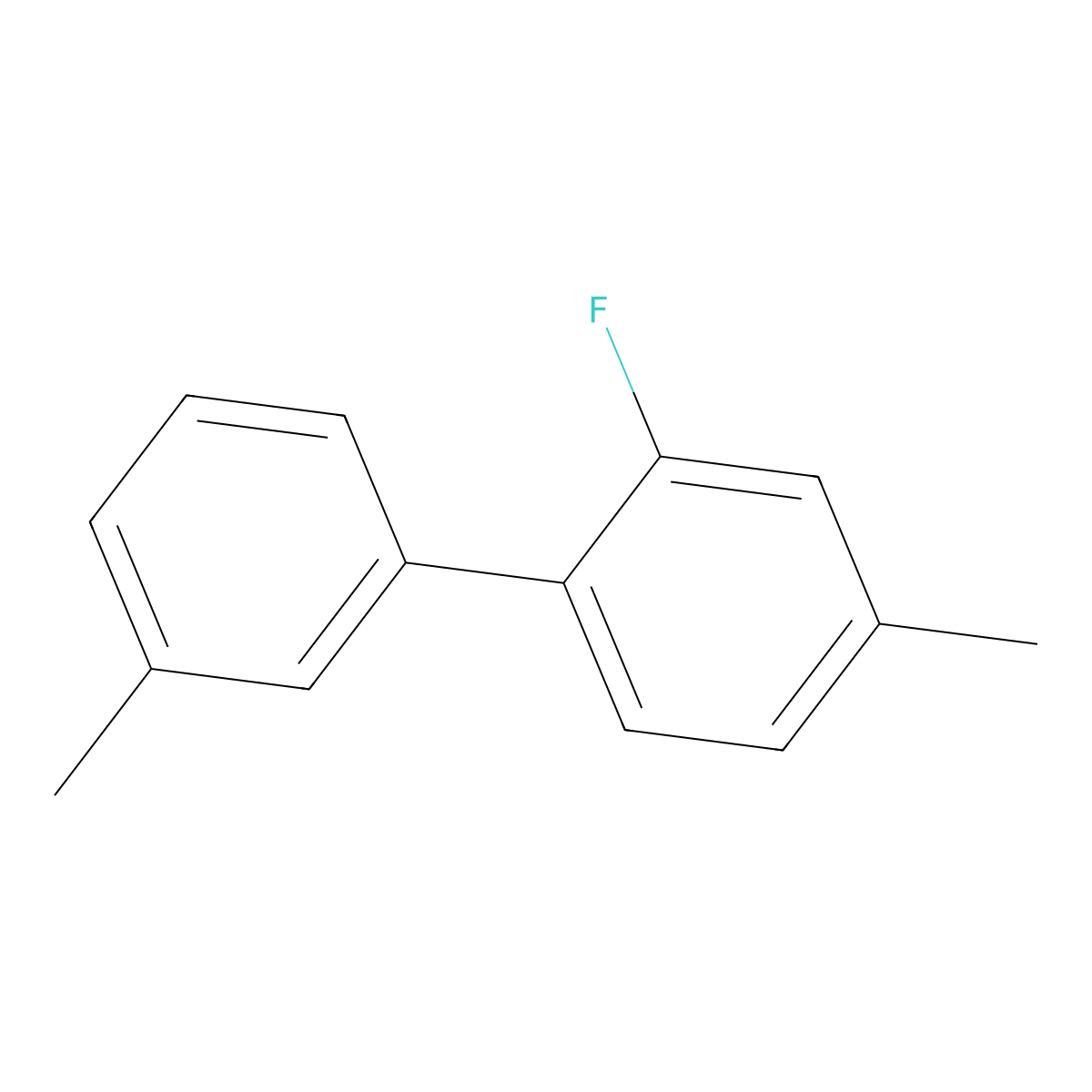 2-Fluoro-4-methyl-1-(3-methylphenyl)benzene molecular structure, CAS 2171924-05-1