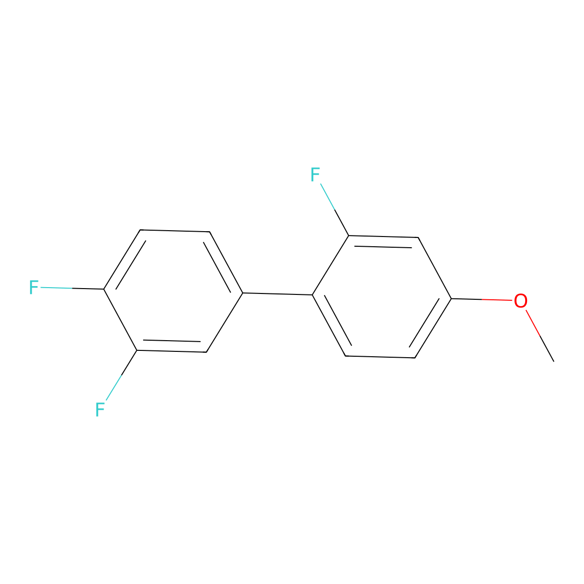 1-(3,4-Difluorophenyl)-2-fluoro-4-methoxybenzene molecular structure, CAS 2171924-24-4